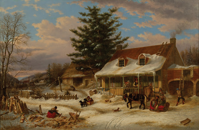 Early Canadian Homestead Cornelius Krieghoff 1859