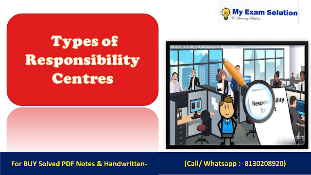 Explain the different types of Responsibility Centres