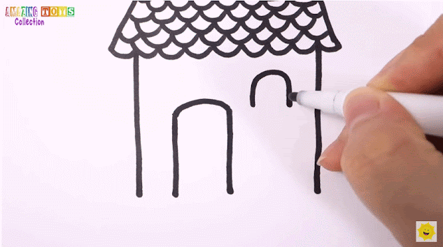 Tutorial teknik menggambar rumah untuk anak SD dengan mudah