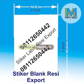 Stiker Label Resi Export