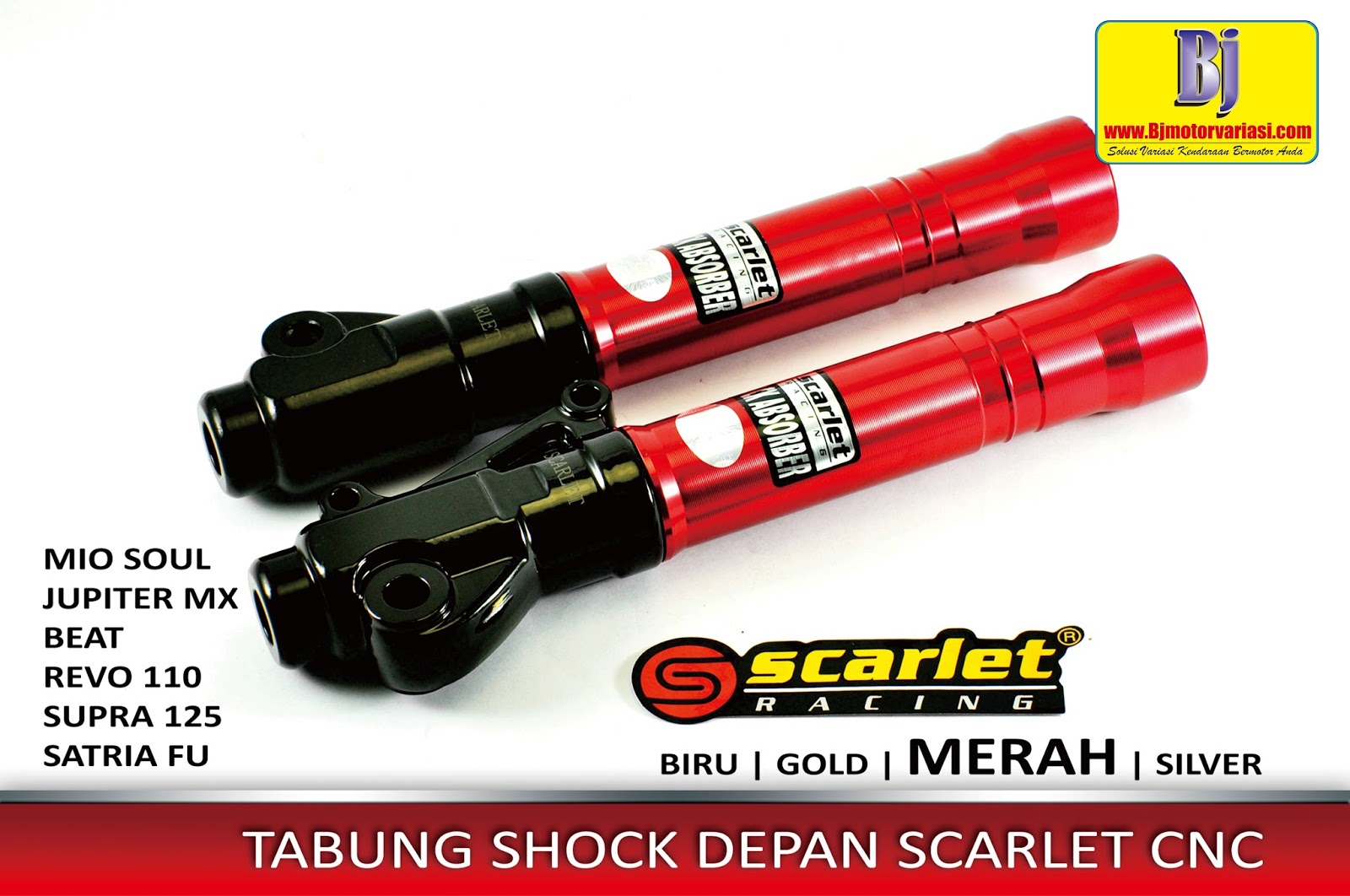 Variasi Motor Tabung Shock Depan Scarlet