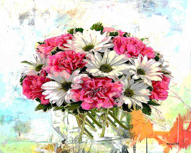 carlos kubo flowers painting pintura