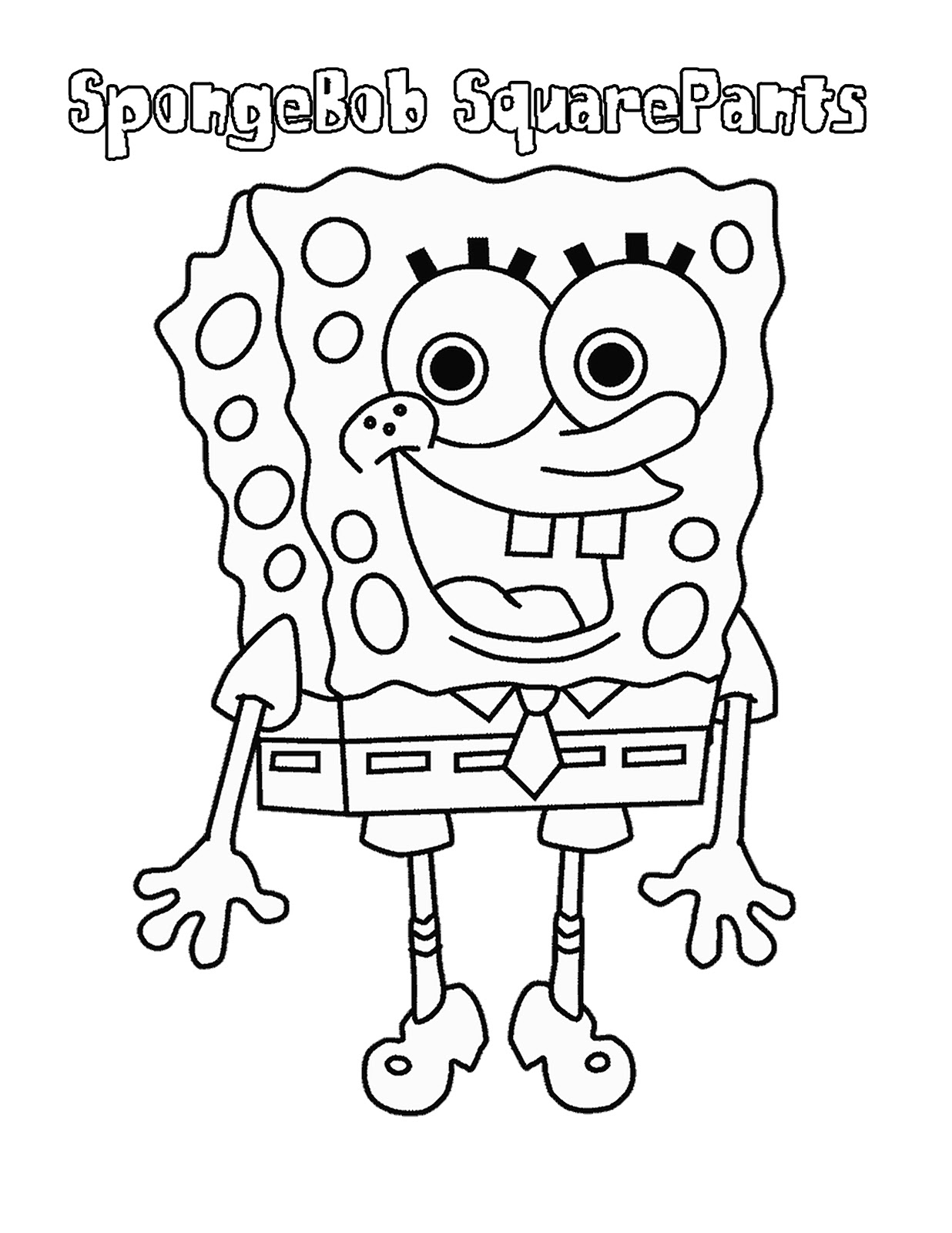 Belajar Mewarnai Untuk  Anak  Anak  Gambar  Kartun SpongeBob 