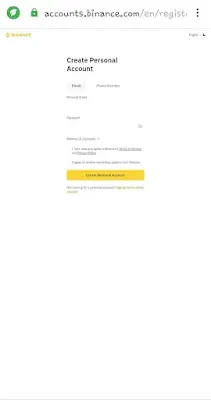 How to sign-up www binance com account