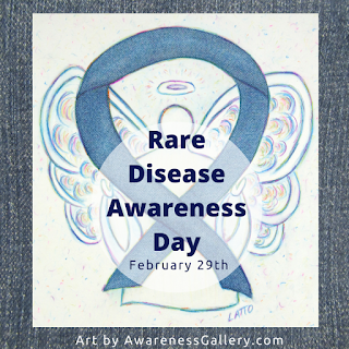 Rare Diseases Denim Awareness Ribbon Angel Art Painting