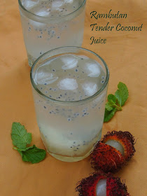 Rambutan Tender coconut & Basil Seeds Juice