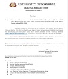 Examination forms for MA/ MSc/ MCom (Mercy Chance) Batches 2010-2012 & extension to the earlier notice of even number dated 16-12-2022 of PG Mercy Chance Batches 2013-2016.