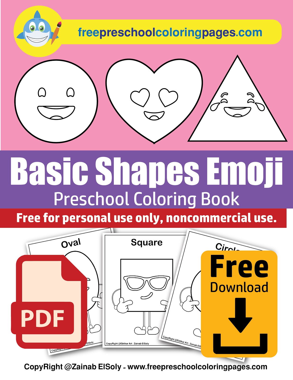 Download Basic Shapes Emoji Coloring Book Pdf