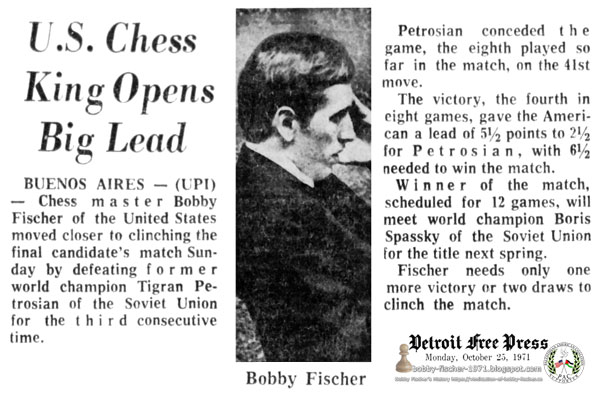 U.S. Chess King Opens Big Lead