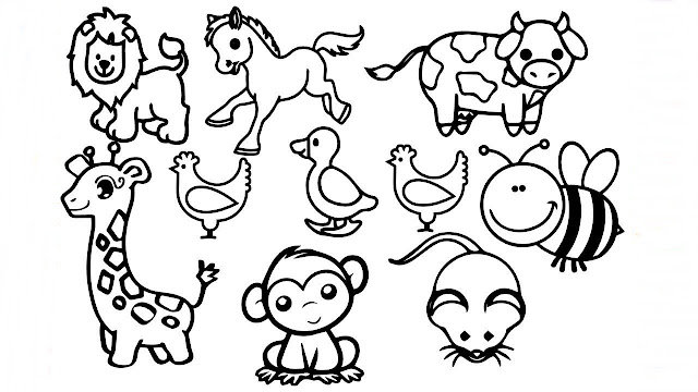 Desenhos de animais fofos