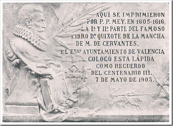 lapida conmemorativa el quixote