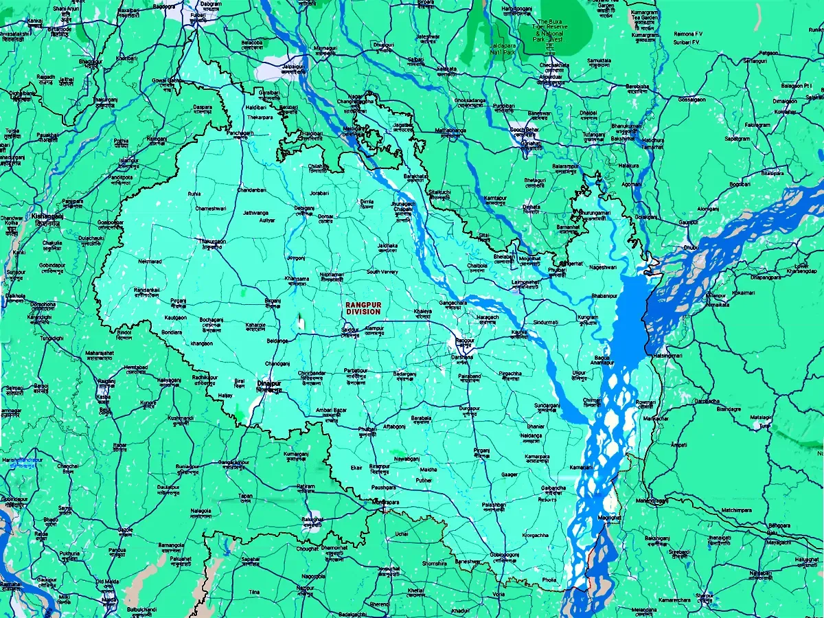 Rangpur Division Map Bangladesh