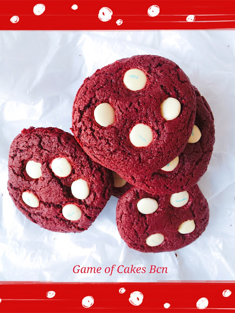 Galletas Red Velvet Cookies con Lacasitos White