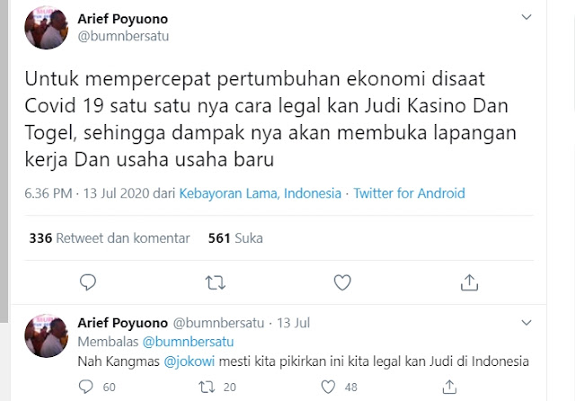 Gerindra: Pernyataan Arief Poyuono Ajak Jokowi Legalkan Judi Tak Mewakili Partai