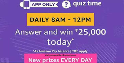 Amazon Quiz Answers Today 18 October 2019 Win