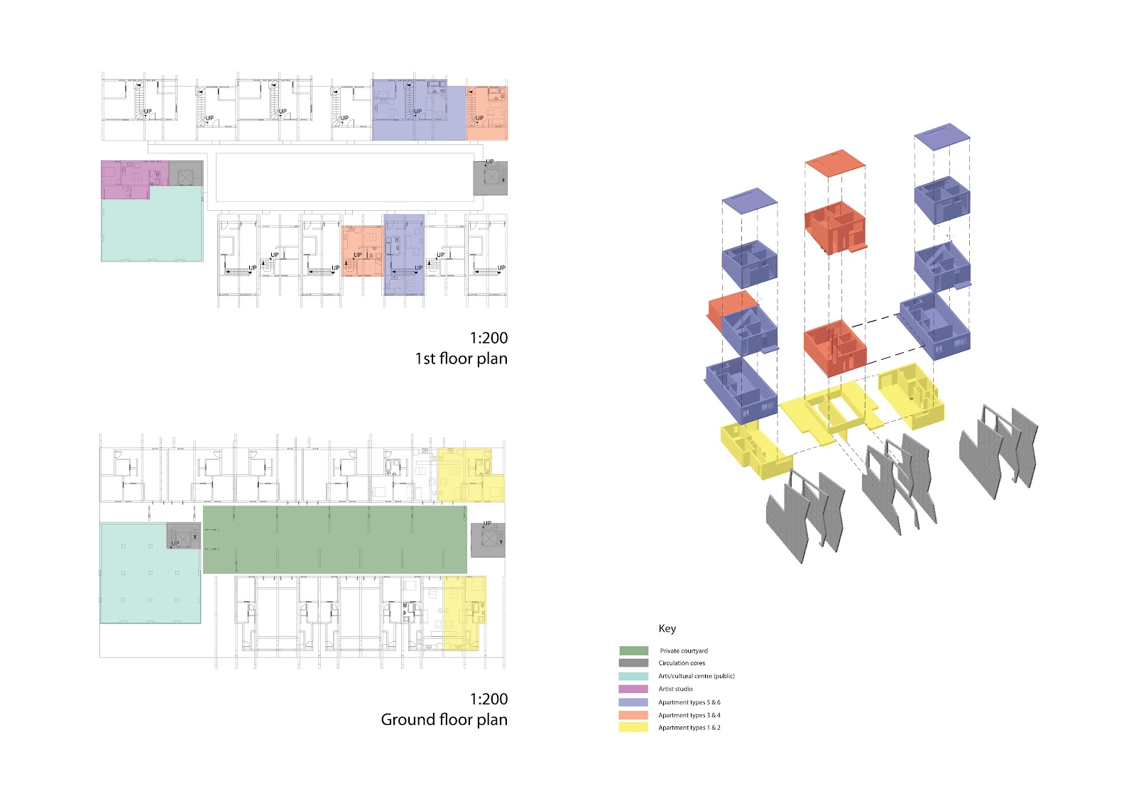 Floor And 1st Floor Plan Along With Exploded Diagram Of How Apartments Floor And 1st Floor Plan Along With Exploded Diagram Of How Apartments