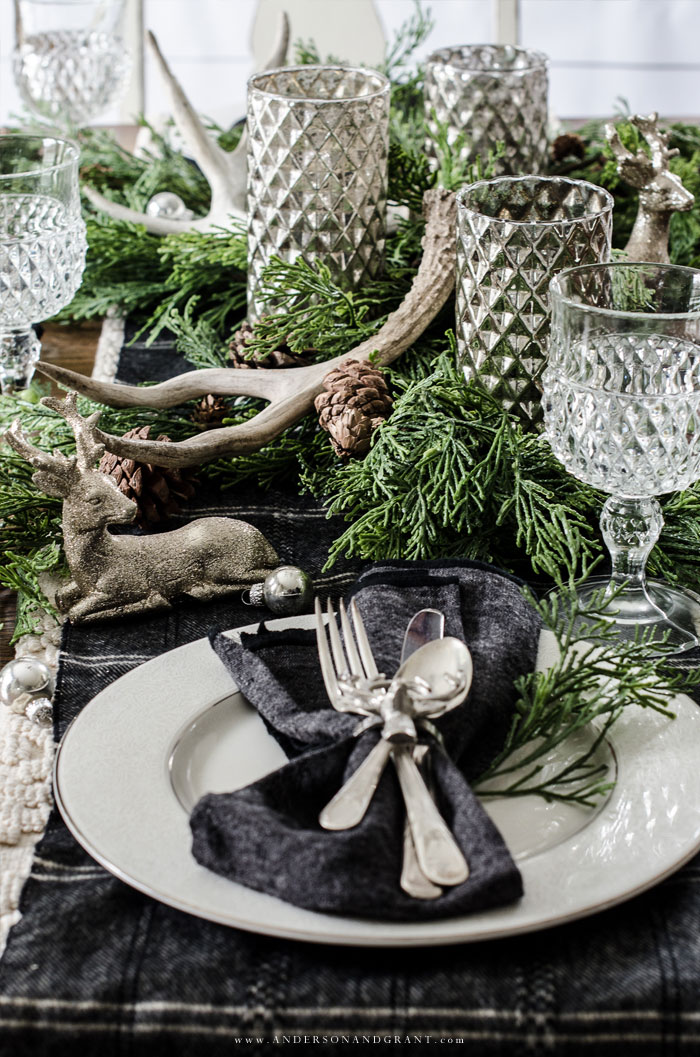 Rustic Woodland Table for Christmas