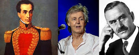 Simón Bolívar, Paul McCartney e Thomas Mann