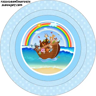 Noah´s Ark for Boys Toppers or Free Printable Candy Bar Labels.