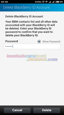 Cara Menghapus Akun BBM ID Secara Permanen