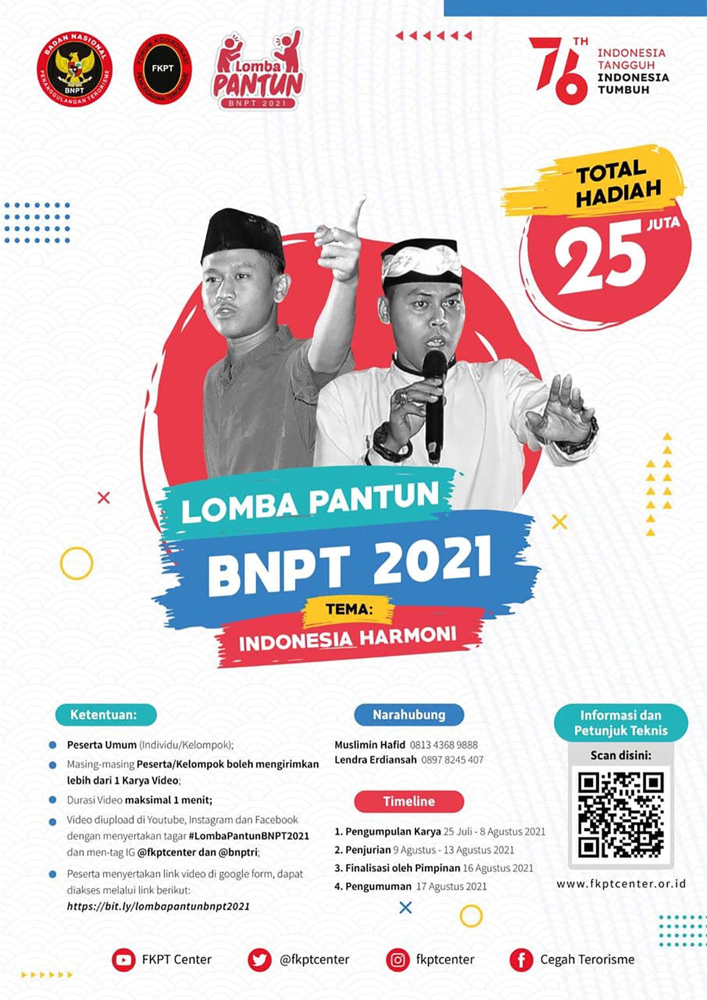 Lomba Pantun Berhadiah Uang Tunai Jutaan Rupiah oleh BNPT