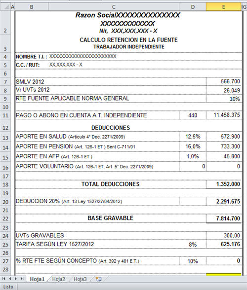 Formato En Excel Para Calculo De Prestaciones Laborales 