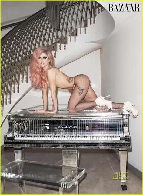 Singer Lady Gaga sexy in lingerie fashion