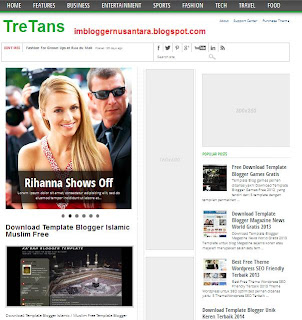 Template Blogger TreTans: SEO Friendly + Adsense Ready + Slide Show Free Download 