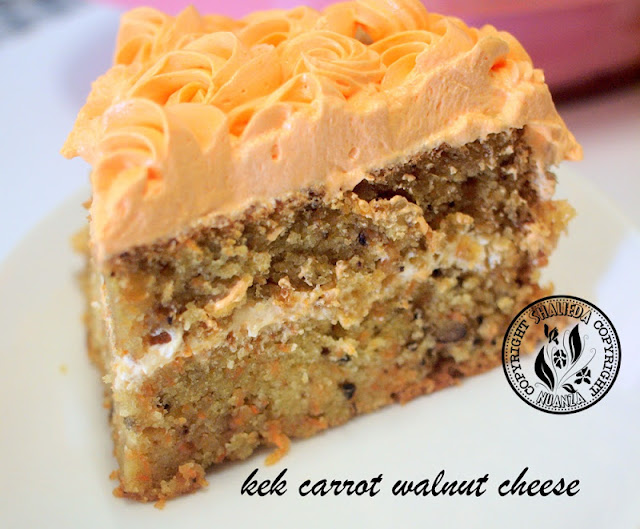 Pesona Cinta Cida de'Nuanza: kek carrot walnut cheese