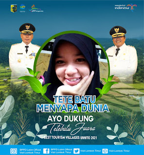 Twibbon Desa Tetebatu di Ajang Best Tourism Village UNWTO 2021, Yuk Dukung!