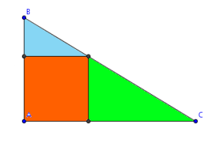 Triángulo con cuadrado
