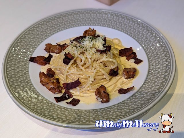 Spaghetti with Turkey Strip & Chicken Carbonara