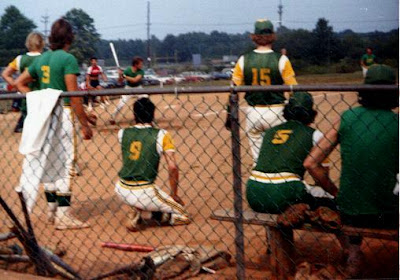 Orchard Inn softball team on the field in Travis...1981