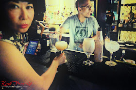 Drinks at the bar, Singapore. Photo by Kent Johnson for Street Fashion Sydney.