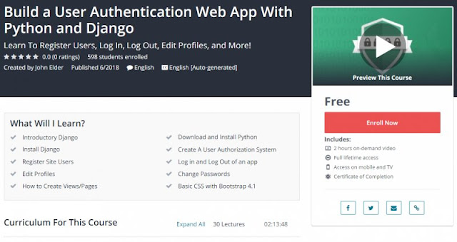 [100% Free] Build a User Authentication Web App With Python and Django