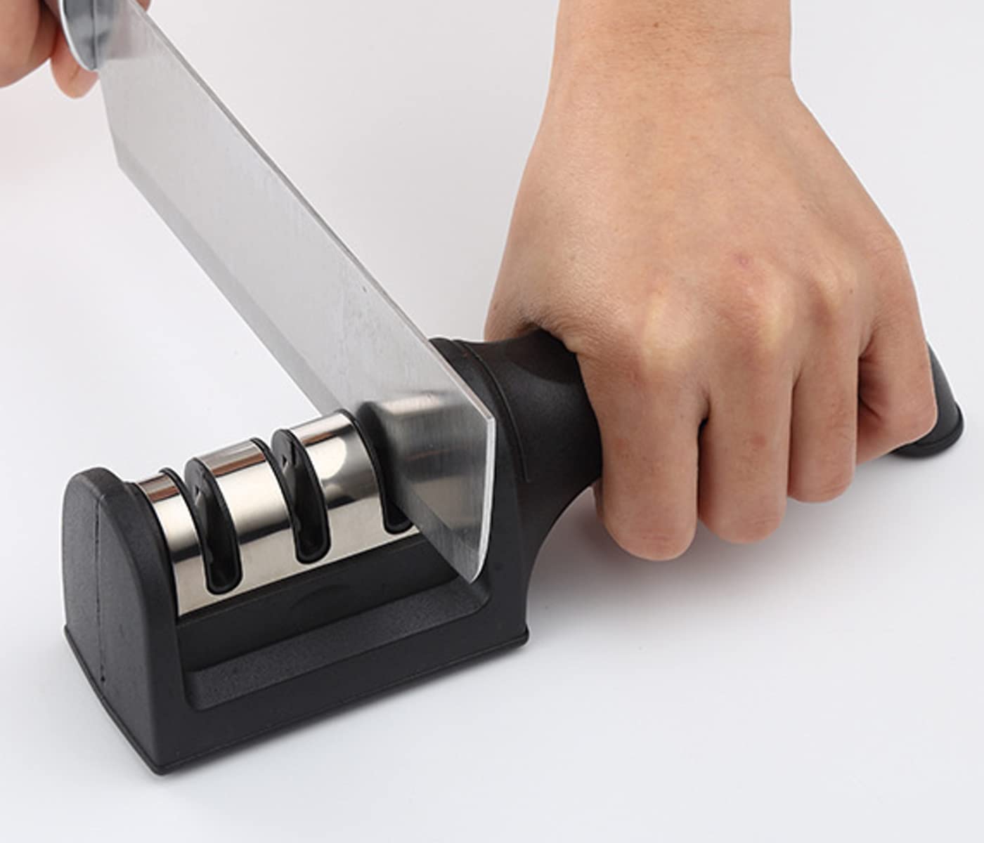 קנו איביי  CHEFOLOGIST 3 STAGE KNIFE SHARPENER W/GIFT BOX - Black- NEW