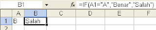 Fungsi IF() Microsoft Excel