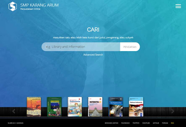 perpustakaan online smp karang arum