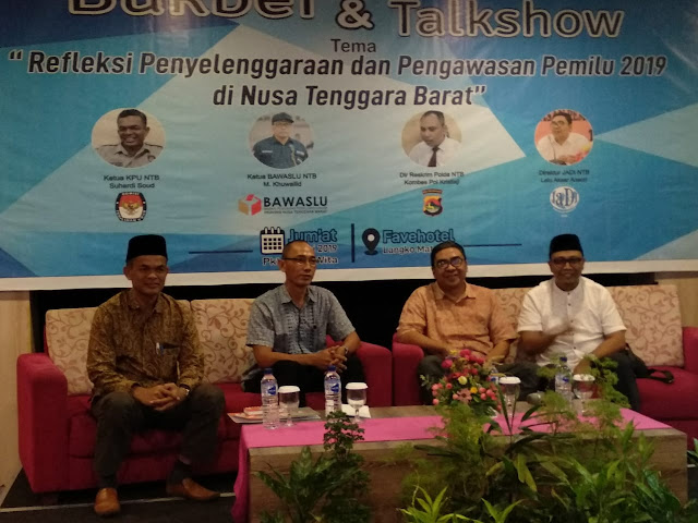 Refleksi Penyelenggaraan dan Pengawasan Pemilu 2019, JADI NTB Gelar Talkshow