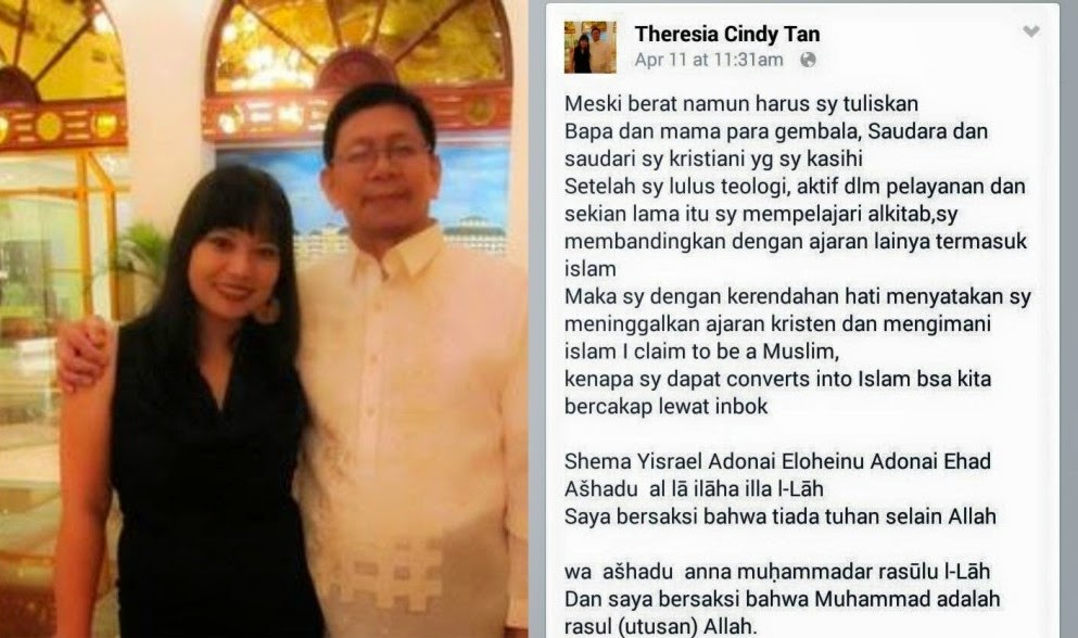  Saya Masuk Islam  Pengakuan Mengejutkan Theresia Cindy Tan