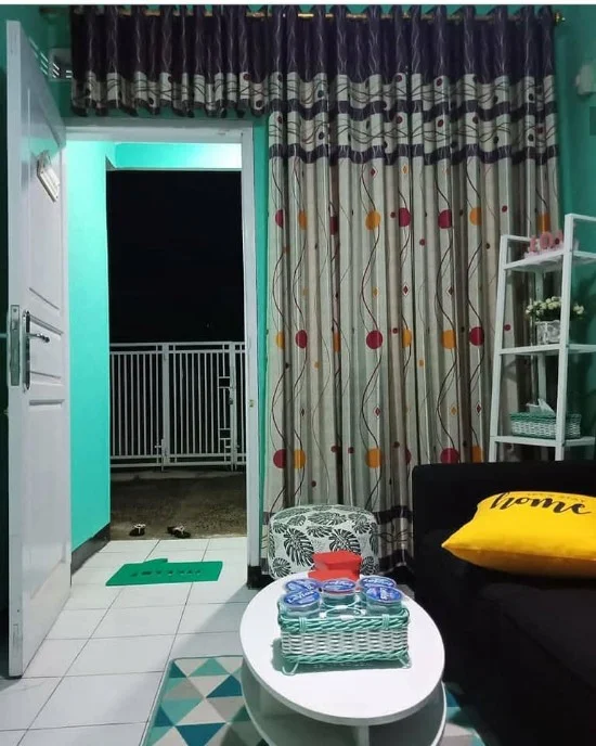 rumah minimalis dengan kombinasi warna hijau tosca