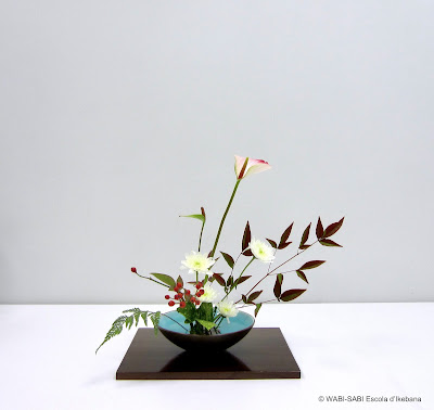 Ikebana-moribana-freestyle-wabisabi-escoladikebana