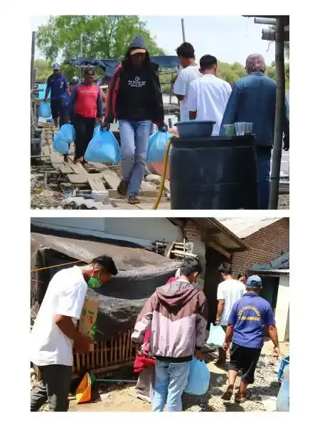 Numpang Ngopi di Aksi Sebar Nasi Bungkus Jumat Berkah Muara Bendera Muaragembong