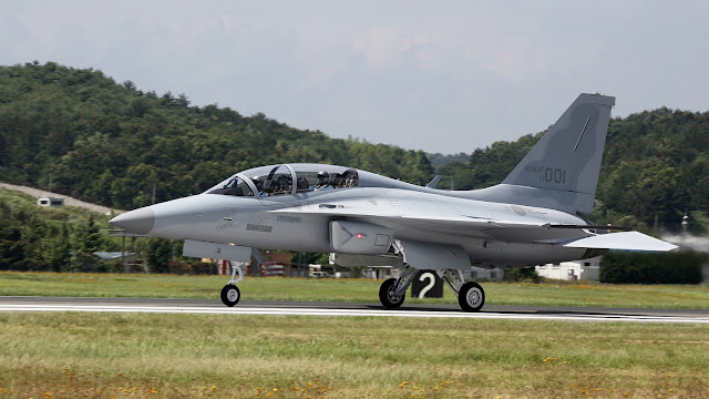 An FA-50 Golden Eagle taxiing on the runway. Photo courtesy of Korea Aerospace Industries