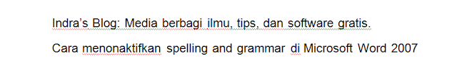 Cara menonaktifkan Spelling and Grammar di Ms. Word 2007