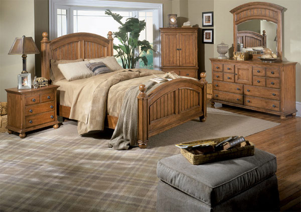 Elegant bedroom furniture by using home