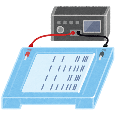 電気泳動装置のイラスト