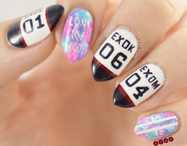 EXO Love Me Right Nail Art