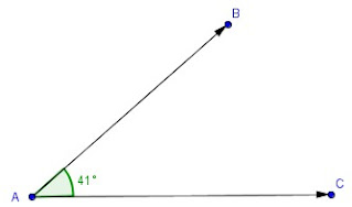 Angulo de 41 graus