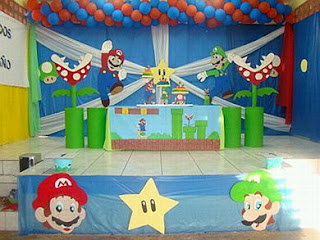 Mario Bros, children party decoration ideas